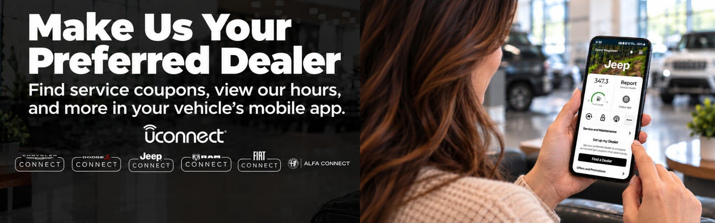 uconnect® make us your preferred dealer | Nicholasville Chrysler Dodge Jeep Ram in Nicholasville KY